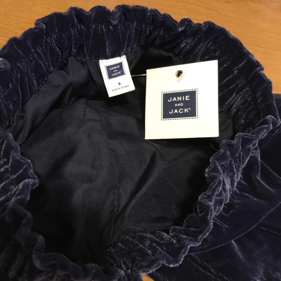 New Janie and Jack Pants. Navy blue velveteen, soft, Elastic waist - Picture 4 of 4